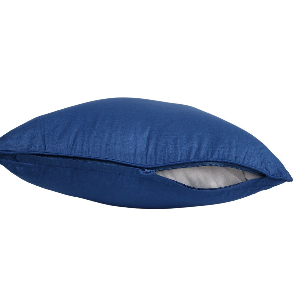 Home&Manor Premium Silk Throw Pillow 18" Royal Blue
