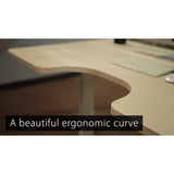 Premium Standing Desk, Grey Frame, Ergonomic Bamboo Table Top, Programmable Memory Pad