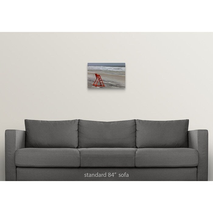 "An empty lifeguard chair" Canvas Wall Art