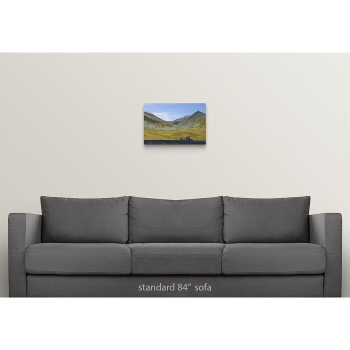 "Cars parked in a parking lot, Independence Mine State Historical Park, Hatcher Pass, Alaska" Canvas Wall Art