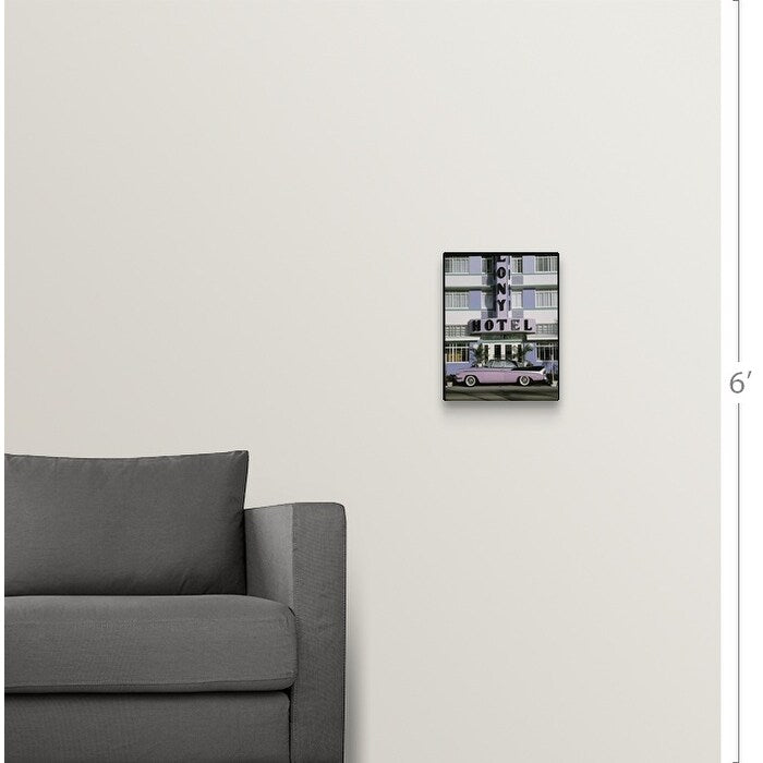 "Classic Car Colony Hotel Miami Beach FL" Canvas Wall Art