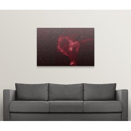 Premium Thick-Wrap Canvas entitled Heart Nebula IC 1805 in Cassiopeia, imaged in Hydrogen Alpha