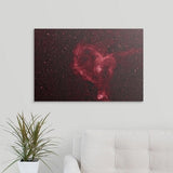 Premium Thick-Wrap Canvas entitled Heart Nebula IC 1805 in Cassiopeia, imaged in Hydrogen Alpha