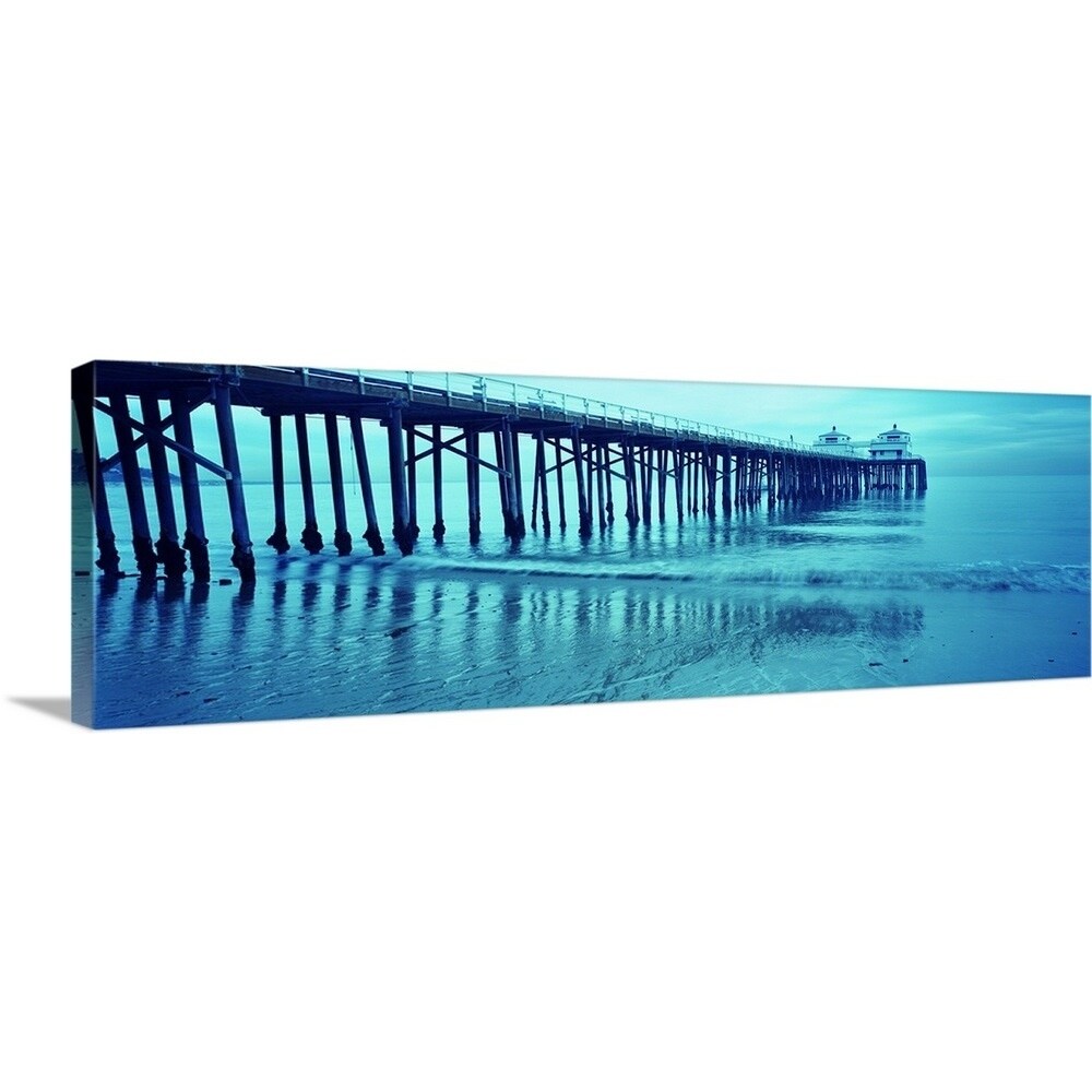 "Pier at sunset, Malibu Pier, Malibu, Los Angeles County, California," Canvas Wall Art