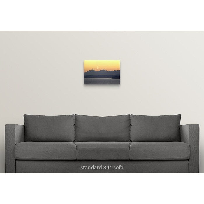 "Puget Sound Moonset - Washington" Canvas Wall Art