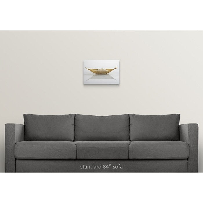 "Rice in a woven basket" Canvas Wall Art