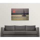 Premium Thick-Wrap Canvas entitled Sailing at sunset, Cowes, Isle Of Wight, England.