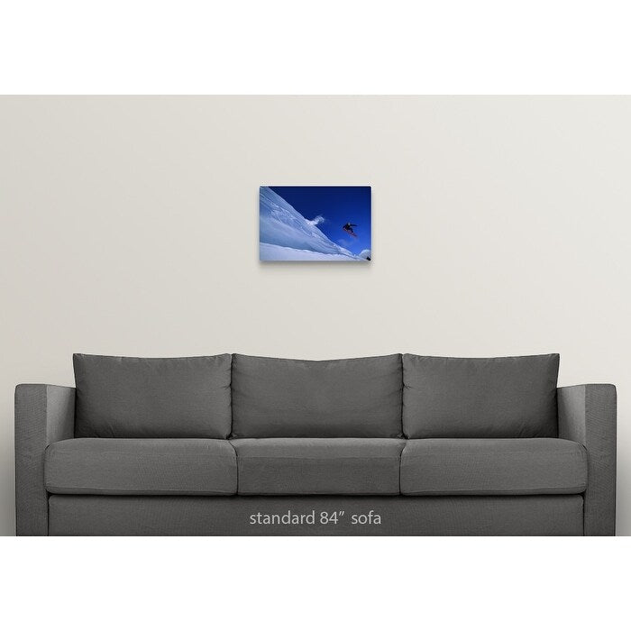 "Snowboarder in mid-air" Canvas Wall Art