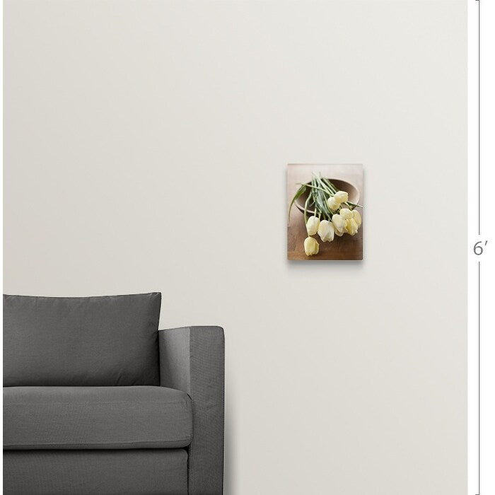 "Tulips on bowl" Canvas Wall Art