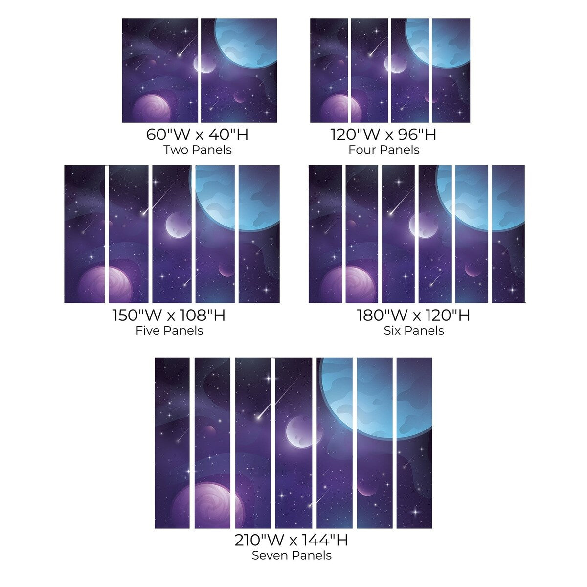Premium Wallpaper Wall Mural - Celestial Space Scene