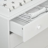 Premium White 5-Drawer Dresser with Baby Changing Table by Kerrogee - 47.2"L