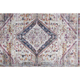 Prescott Vintage Medallion Rug, Gray/Blue/Magenta, Area Rug