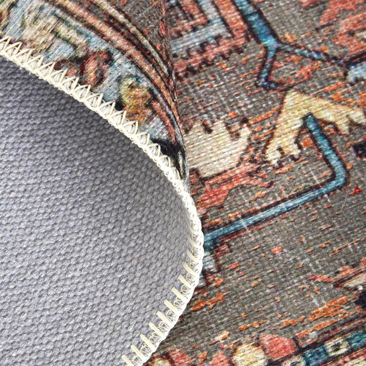Prescott Vintage Medallion Rug, Pink Clay/Warm Gray, Accent Rug