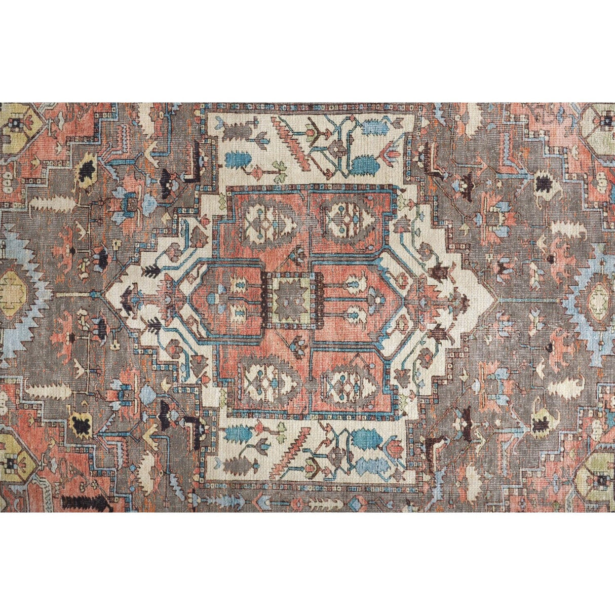 Prescott Vintage Medallion Rug, Pink Clay/Warm Gray, Accent Rug