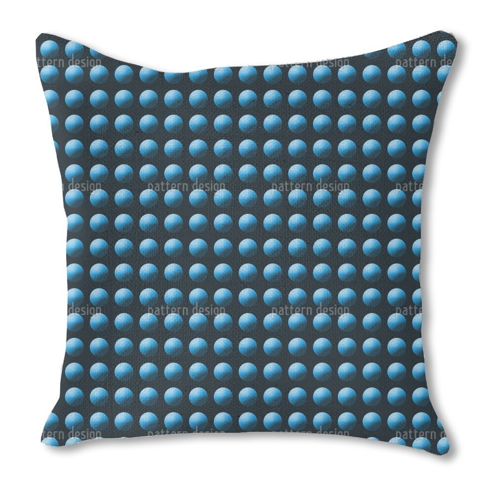Press the Blue Button Burlap Pillow Single Sided
