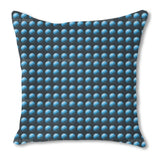 Press the Blue Button Burlap Pillow Single Sided