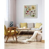 Pressed Assortment I -Gallery Wrapped Canvas - yellow, blue, green, red, black, white