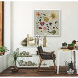 Pressed Assortment I -Gallery Wrapped Canvas - yellow, blue, green, red, black, white