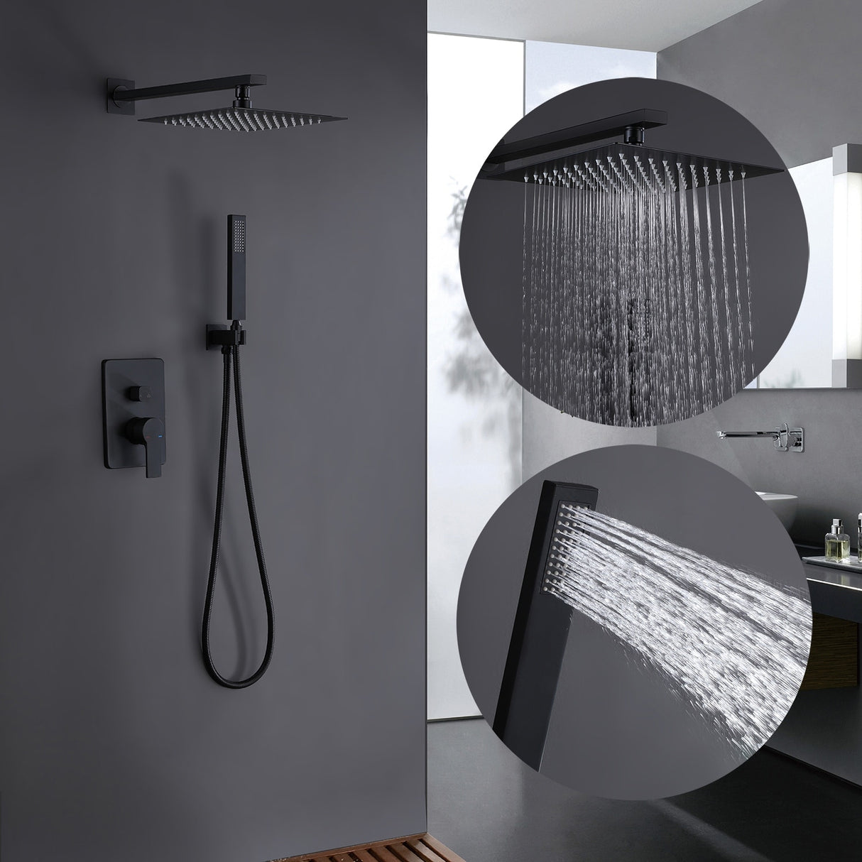 Pressure Balanced Complete Shower System With Rough-In Valve
