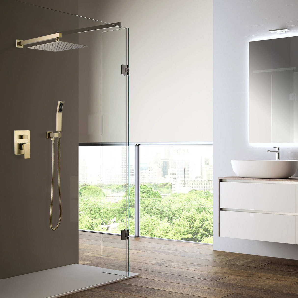 Pressure Balanced Complete Shower System With Rough-In Valve