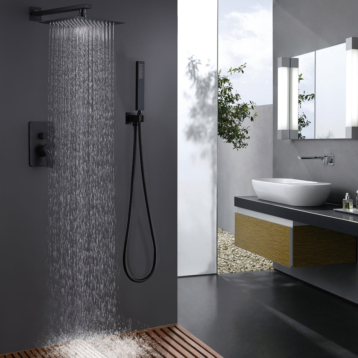 Pressure Balanced Complete Shower System With Rough-In Valve