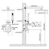 Pressure Balanced Complete Shower System With Rough-In Valve