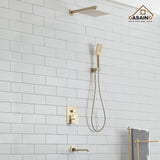 Pressure-Balanced Shower Faucet with Rough-in Valve, Trim, and Diverter