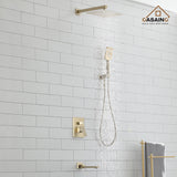 Pressure-Balanced Shower Faucet with Rough-in Valve, Trim, and Diverter