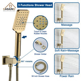 Pressure-Balanced Shower Faucet with Rough-in Valve, Trim, and Diverter
