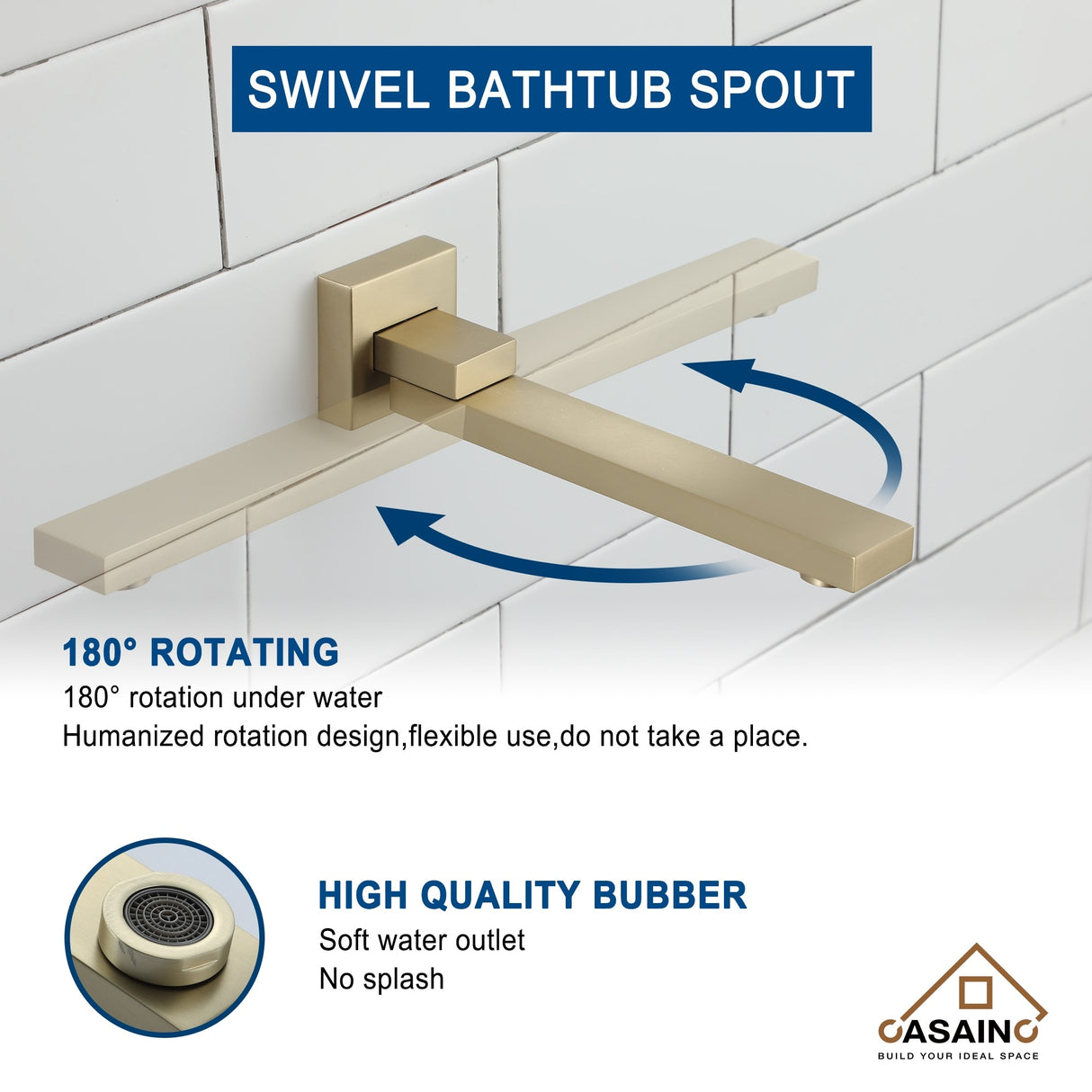 Pressure-Balanced Shower Faucet with Rough-in Valve, Trim, and Diverter