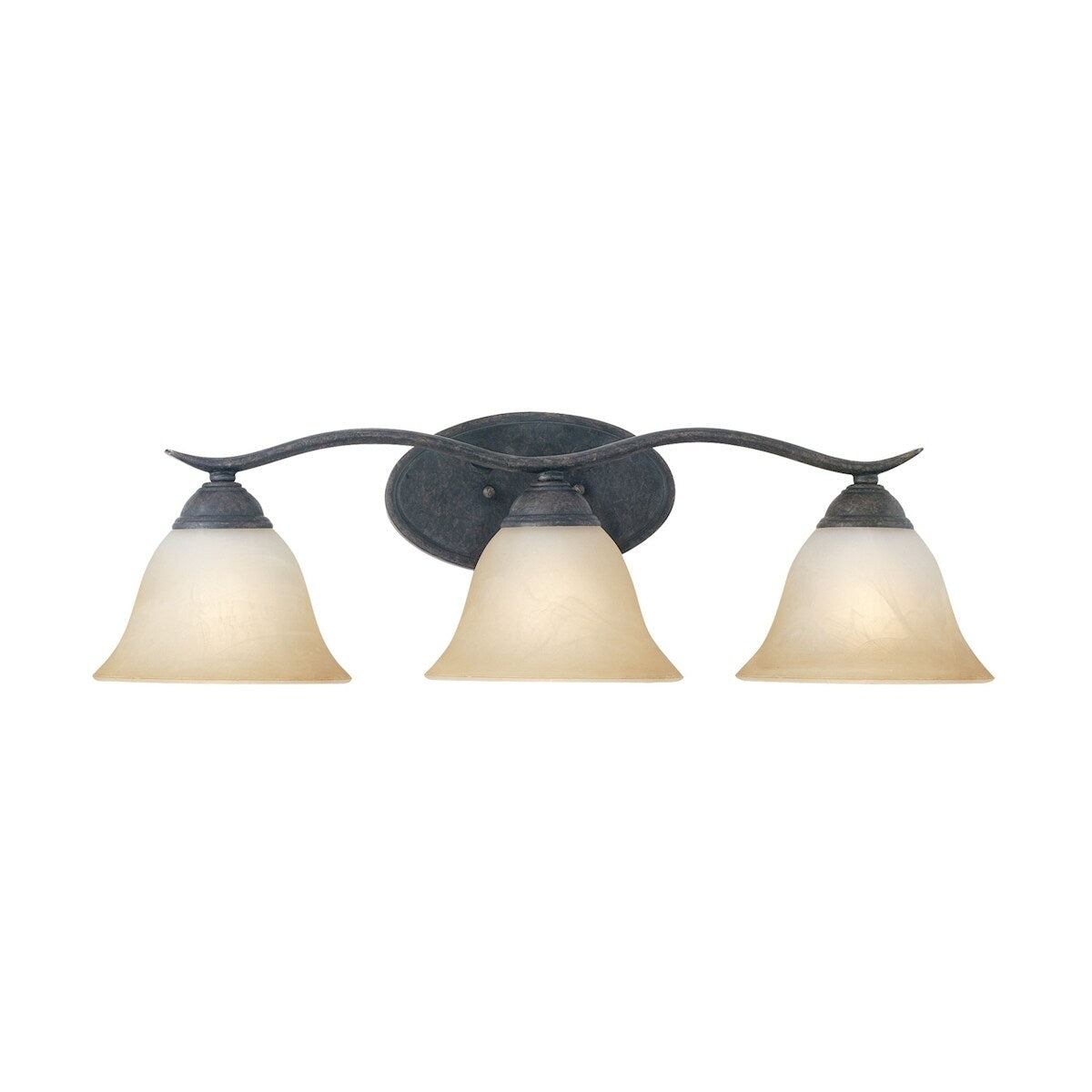 Elk Home Prestige Sable Bronze With Alabaster Glass 3 Light Vanity