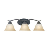 Elk Home Prestige Sable Bronze With Alabaster Glass 3 Light Vanity