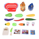 Pretend Play Set - Fruit And Vegetable Trolley - With Colourful Light And Music