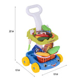 Pretend Play Set - Fruit And Vegetable Trolley - With Colourful Light And Music