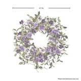 Pretty Pansy Wreath 22"