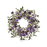 Pretty Pansy Wreath 22"