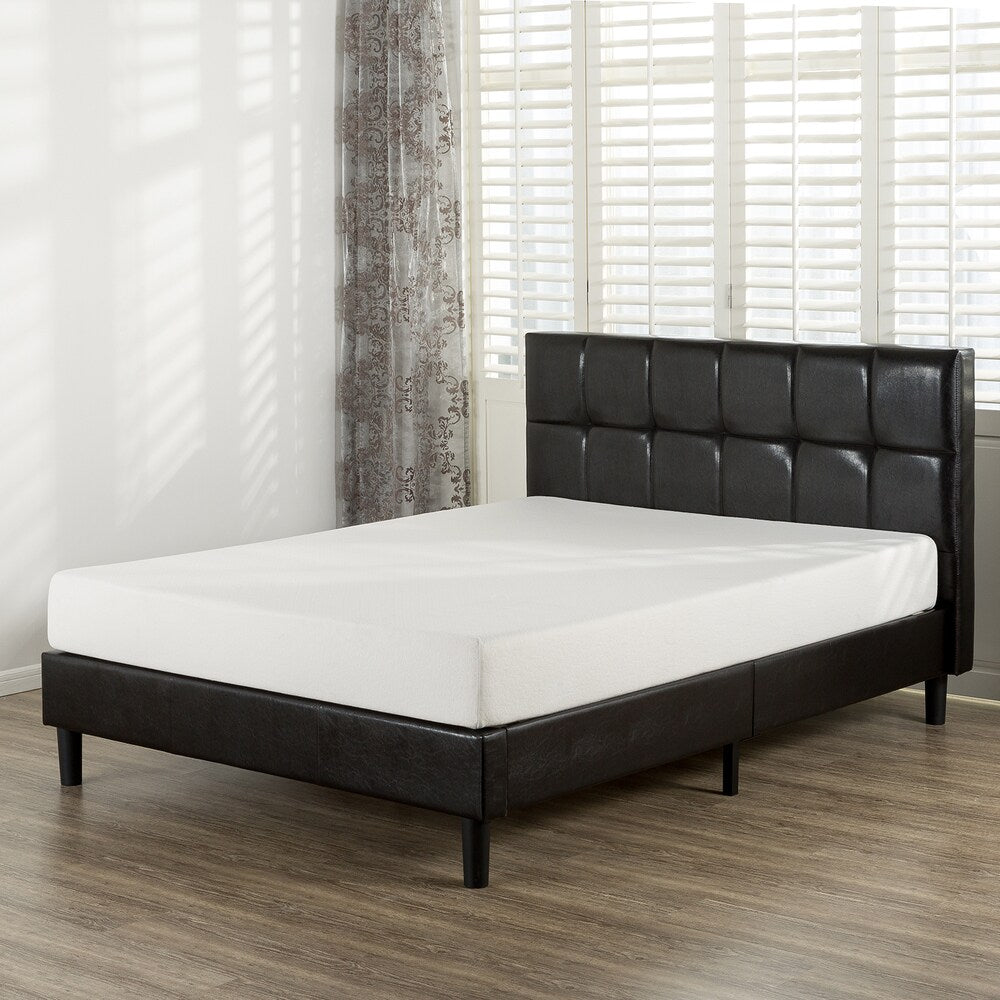 Priage by Zinus Faux Leather King-size Platform Bed