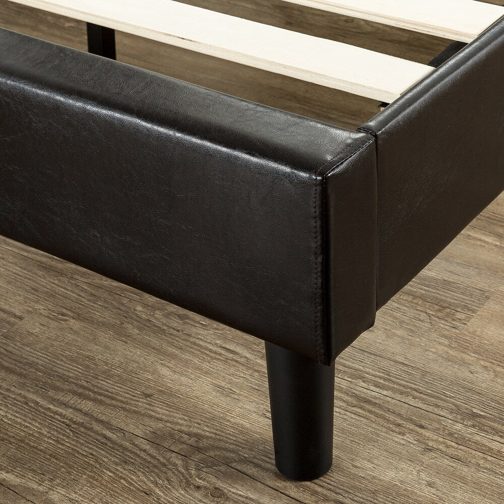 Priage by Zinus Faux Leather King-size Platform Bed