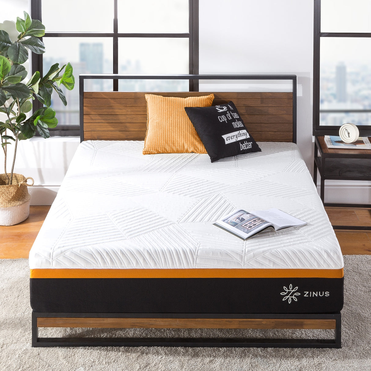 Priage by ZINUS 12 Inch Cooling Copper Adaptive Pocket Spring Hybrid Mattress