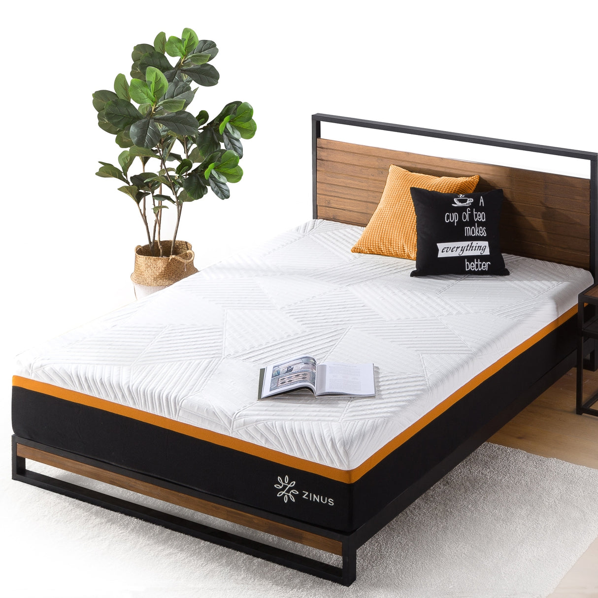 Priage by ZINUS 12 Inch Cooling Copper Adaptive Pocket Spring Hybrid Mattress