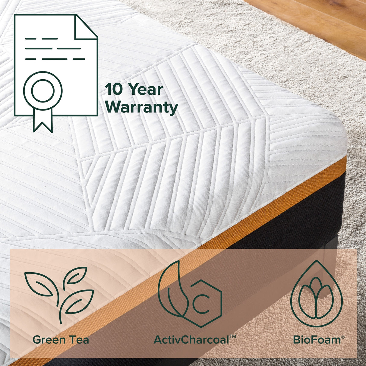 Priage by ZINUS 12 Inch Cooling Copper Adaptive Pocket Spring Hybrid Mattress