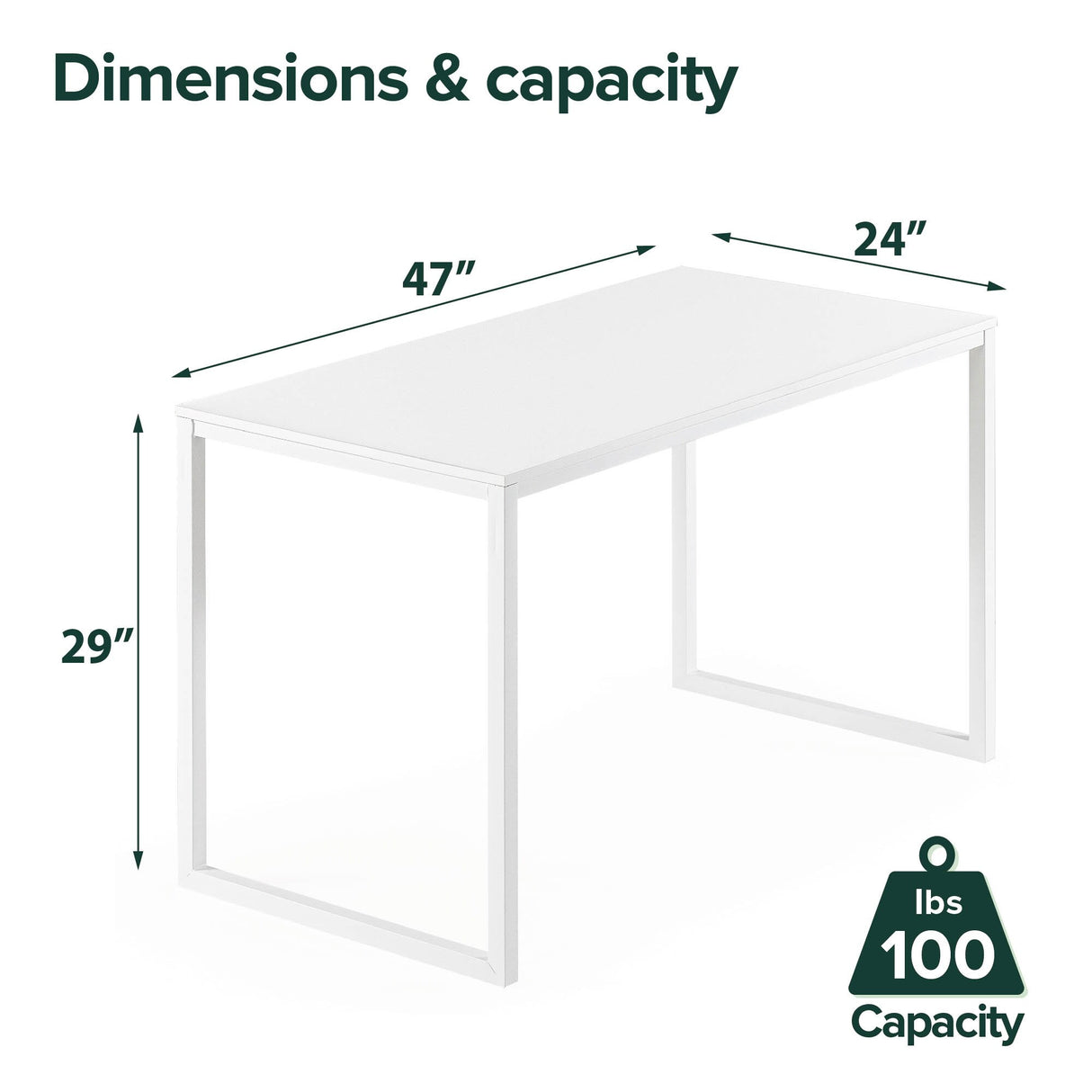 Priage by ZINUS 47 Inch Frame Metal Desk