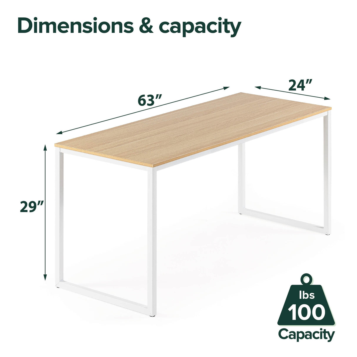 Priage by ZINUS 63 Inch Frame Metal Desk