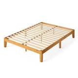 Priage by ZINUS Alexia Rustic Pine Wood Minimalist Rustic Platform Bed