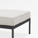 Priage by ZINUS Black Aluminum Outdoor Ottoman with Cushion