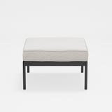 Priage by ZINUS Black Aluminum Outdoor Ottoman with Cushion
