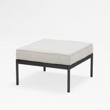 Priage by ZINUS Black Aluminum Outdoor Ottoman with Cushion