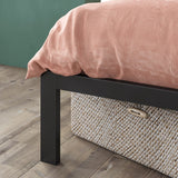 Priage by ZINUS Black Metal Platform Bed Frame