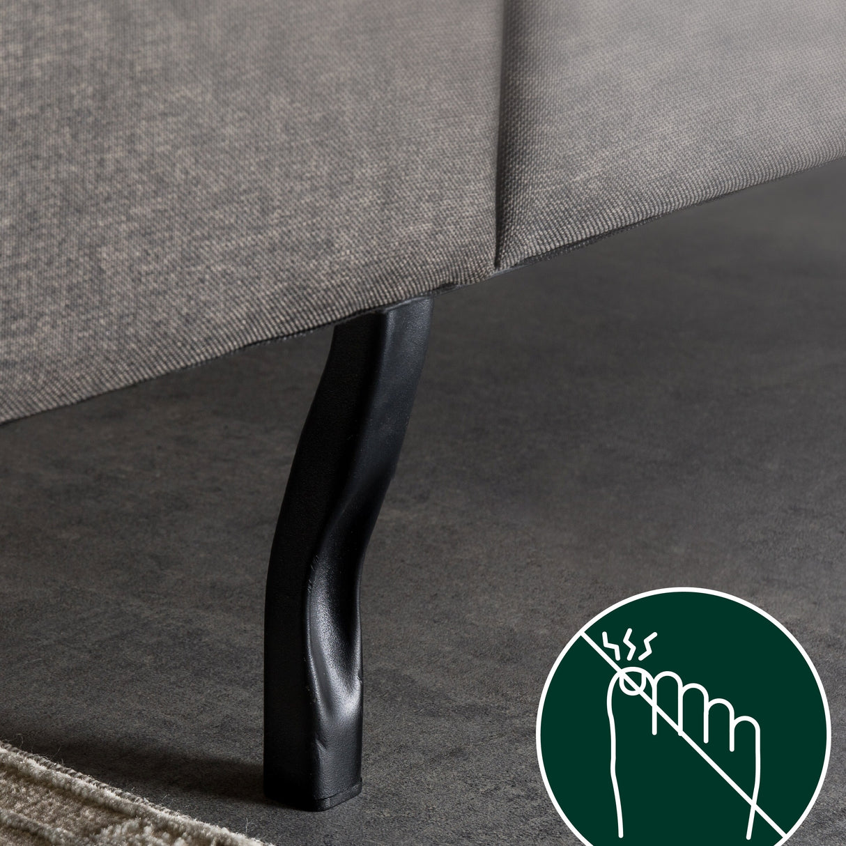 Priage by ZINUS Dark Grey Button Tufted Upholstered Platform Bed Frame - Cal King