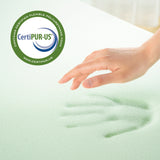 Priage by Zinus 1.5 inch Green Tea Memory Foam Mattress Topper